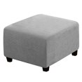thumbnail image 1 of SUTENGDA Square Ottoman Cover Soft  Stretch Jacquard Ottoman Slipcovers Waterproof Non Slip Footstool Protect With Elastic Bottom Machine Washable-Primary color, 1 of 7