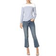 thumbnail image 2 of INSPIRE CHIC Blouse de Rentrée pour Femme à Rayures à Blocs de Couleur à Manches Longues T-Shirt Décontracté S Bleu Pâle, 2 of 8