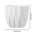 thumbnail image 3 of RuiJiao Clearance Round Planter Pot Vintage-Style White Flower Pots Indoor Textured Cylindrical Succulent Containers, 3 of 5