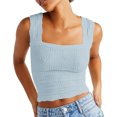 thumbnail image 1 of LSLJS Womens Summer Solid Tank Tops Neck Crop Tops Flower Spring Going Out Tops Slim Crop Cami Wide Straps Sleeveless Shirts Top, Womens Tank Tops, 1 of 9