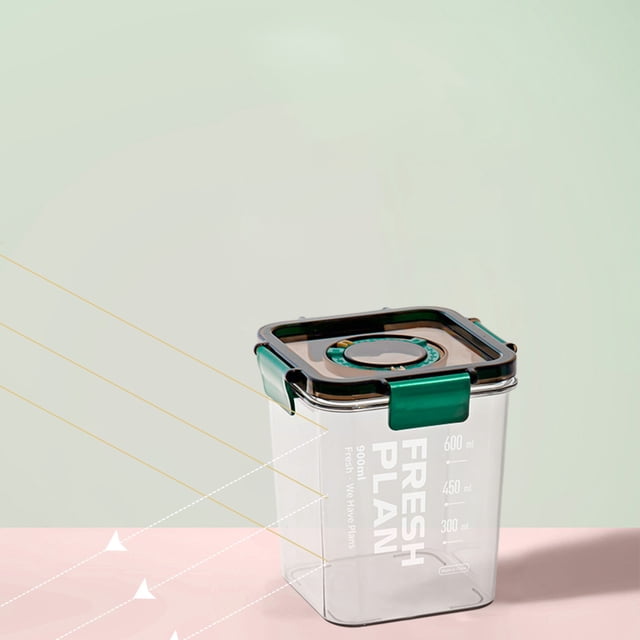 LSLJS Airtight Cereal Storage Container with Lids, Clear Airtight Kitchen Food Storage Container for Grain, Sugar, Flour, Rice, Nut, Snacks, Decorative Boxs