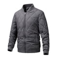 thumbnail image 1 of KIHOUT Veste de Printemps Hiver pour Hommes Mode Fermeture Éclair Col à Revers Manches Longues Décontractée Extérieure Chaude, Taille m-3TG, 1 of 4