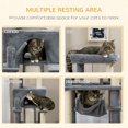 thumbnail image 4 of PawHut Cat Tree Tower for Indoor Cats Condo Scratch Post Grey 55", 4 of 10