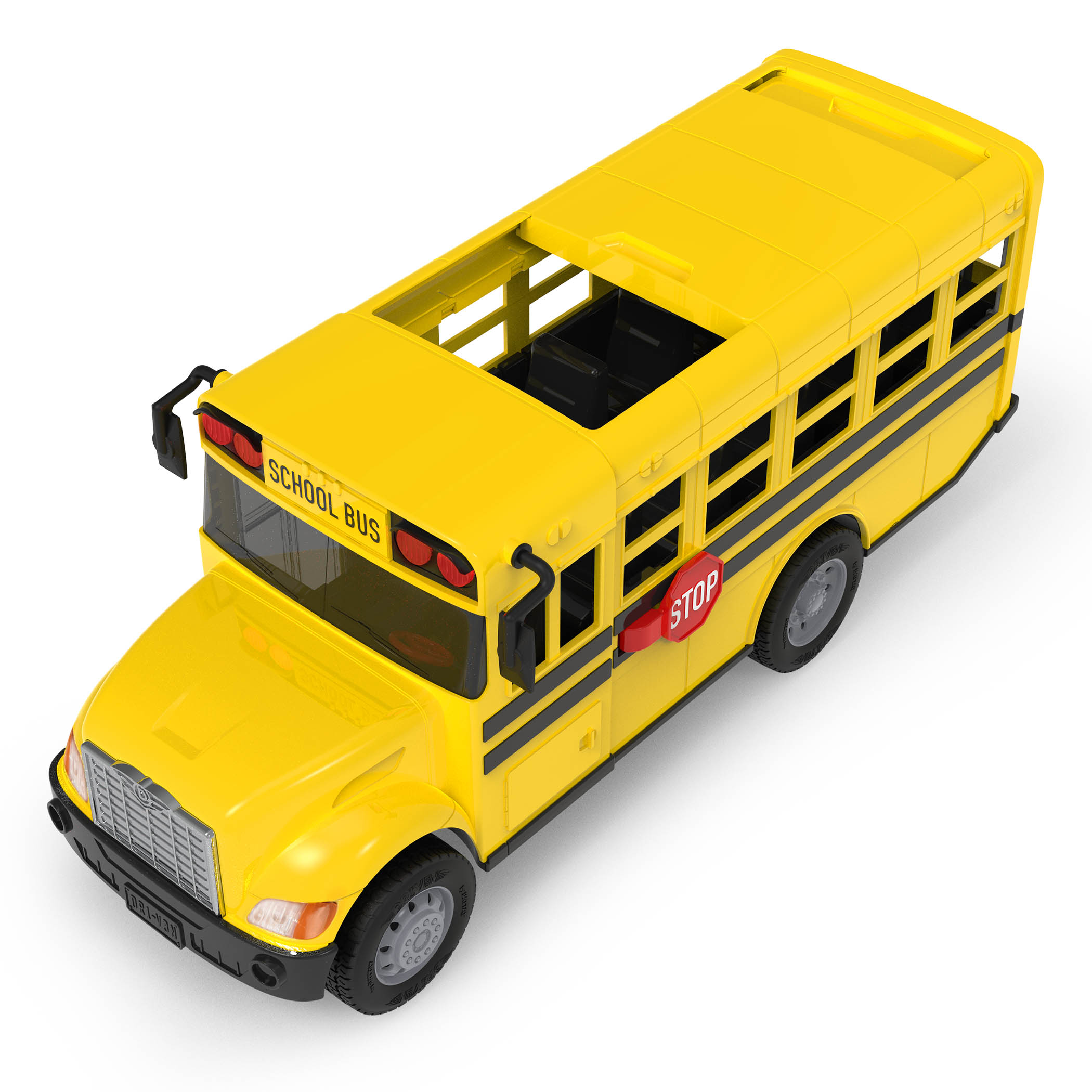 Autobus scolaire standard DRIVEN par Battat, grand autobus scolaire jouet jaune pour les enfants de 3 ans et plus