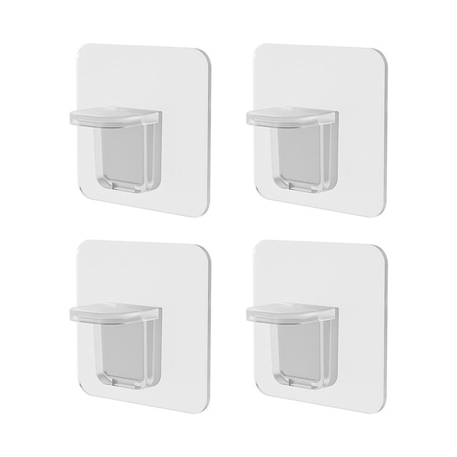 Maoww Shelf Support Holders Free-punching Removable Rack Pegs Plastic Wardrobe Partition Brackets Cabinet for Bathroom Bedroom Type 1, 4pcs