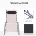 thumbnail image 4 of Outsunny Adjustable Reclining Outdoor Chaise Lounge Chair, 4 of 10