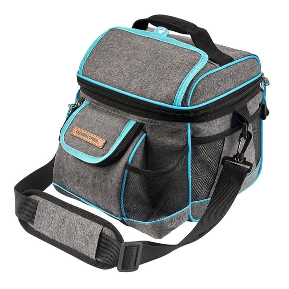 Ozark Trail 24 Can Soft Cooler, Vintage Fabric, Easy Access Lid, Insulated, Shoulder Strap Included, Grey Colour, Size: 24 Can.