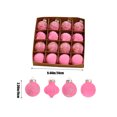 thumbnail image 4 of Feltree Christmas Decorations 16 Piece Flocked Christmas Balls Christmas Decoration SetMultiple Styles of Christmas Tree Decorations Can Also Be Used for Other Party, 4 of 8