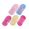 thumbnail image 2 of CHUANK Women‘s Colorful Striped Solid Soft Casual Fuzzy Ankle Slipper Socks With Grip, 2 of 2