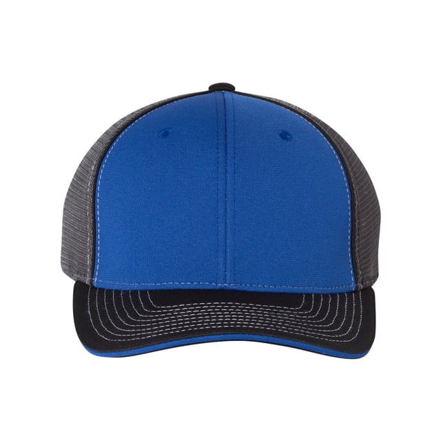 Richardson Pulse Sportmesh avec Casquette R-Flex, S-M, Royal-Charcoal-Black Tri