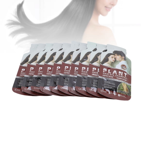 Chestnut Brown Bubble Hair Dye, 30 ML 10 PCS Gentle Bubble Hair Dye Non Damage for All Hair Type