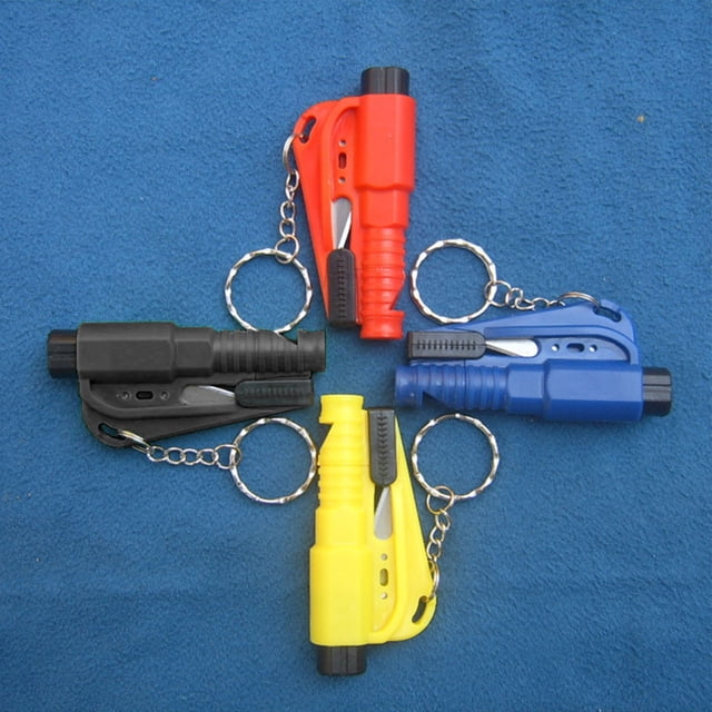 Car Safety Hammer, Car Window Breaker Mini for Emergency Black,Red,Blue,Yellow