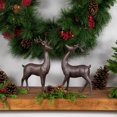 thumbnail image 2 of Northlight Décorations de Noël Cerf Debout - 14 Pouces - Marron - Ensemble de 2, 2 of 6
