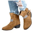 thumbnail image 4 of LSLJS Bottes Courtes Vintage pour Femmes, Bottes à Talon Moyen, Chaussures, Bottes de Cowboy Western Modernes, Bottes de Cowboy Usées, Bottines et Bottillons pour Femmes, Bottes pour Femmes, 4 of 4