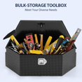 thumbnail image 4 of Trailer Tongue Box, 39 Inch Trailer Tool Box, Aluminum Diamond Plate Tongue Box, Waterproof Tool Storage Box for Trailer Tongue, Truck Storage with Lock Trailer Box, 4 of 9