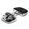 thumbnail image 3 of Krator Chrome Mini Board Floorboards Footpegs Compatible with Yamaha YZF-R1 / 1000R 2000-2016 (Front Only), 3 of 5