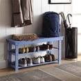 thumbnail image 3 of Convenience Concepts Oxford Utility Mudroom Entryway Bench in Blue Wood Finish, 3 of 3