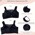 thumbnail image 2 of BIMEI Women's Mastectomy Pockets Wireless Post-Surgery Plus Size Full Coverage Everyday Bra 2436,Black,46B, 2 of 6