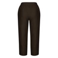 thumbnail image 5 of Timegard Plus Size Pants for Women Elastic Waist Solid Color Comfy Fall Casual Crop Pants with Pockets, 5 of 5
