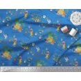 thumbnail image 2 of Soimoi Modal Satin Fabric Tropical Leaves,Leopard & Girl Scene Decor Fabric Printed Yard 42 Inch Wide, 2 of 3