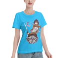 thumbnail image 2 of Women's Basic Short Sleeve T-Shirt Attacking Giant Mikasa Ackerman, 2 of 6