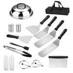 Birdeem Grilling Accessories Bbq Accessories Griddle Accessories Kit 16Pcs Flat Top Grilling Tools Set Stainless Steel Grill Bbq Spatula Kit Cooking Utensils Set with Carry Bag for Outdoor Barbecue