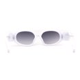 thumbnail image 2 of Minimal Mod Clout Trendy Plastic Fashion Sunglasses White Smoke, 2 of 4