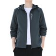 thumbnail image 3 of Men Long Sleeve Autumn Winter Hooded Top Blouse Coat Jacket With Pockets, 3 of 3