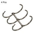 thumbnail image 3 of Unique Bargains 1' Dia. 3 Circle Detachable Metal Binder Rings Loose Leaf Rings, Dark Grey 4 Pack, 3 of 6