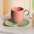 thumbnail image 4 of Suncoda Cup, Ceramic Coffee Cup and Saucer Set Home Restaurant Tea Cup Flower Tea Cup, 4 of 5