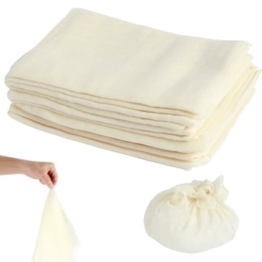 Jetcloudlive 12 Pcs Chiffons à Fromage Naturels en Coton Non Blanchi Étamine à Fromage 20 Pouces Carrés Chiffons à Fromage Réutilisables Étamine Biologique Passoire en Coton pour Infusion de Café Extraction de Jus Fabrication de Filtrage