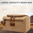 thumbnail image 4 of Trousse de Toilette pour Hommes Femmes Kit de Rasage Sac Dopp Kit pour Hommes Sac de Rasage de Voyage Housse Rabattable Trousse de Toilette en Toile pour Voyage, 4 of 6