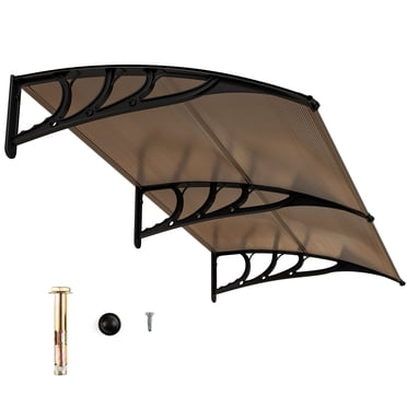 Patiojoy Auvent de Fenêtre et de Porte 80 Pouces x 40 Pouces Auvent Extérieur pour Porte d'Entrée et Patio, Auvent en Porte-à-Faux pour Protection contre le Soleil, la Pluie, la Neige et le Vent