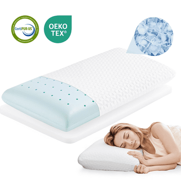MARNUR Adjustable Memory Foam Pillow 27.5" x 15.7" with High-Support Removable Layer, Dual-Sided Pillowcase, Geometric shapes -1 Pack