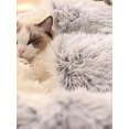 thumbnail image 4 of Lit pour Animal Rond à Capuchon en Peluche, Lit Chaud pour Petits Chiens, Lit Moelleux et Doux pour Chat,, 4 of 4