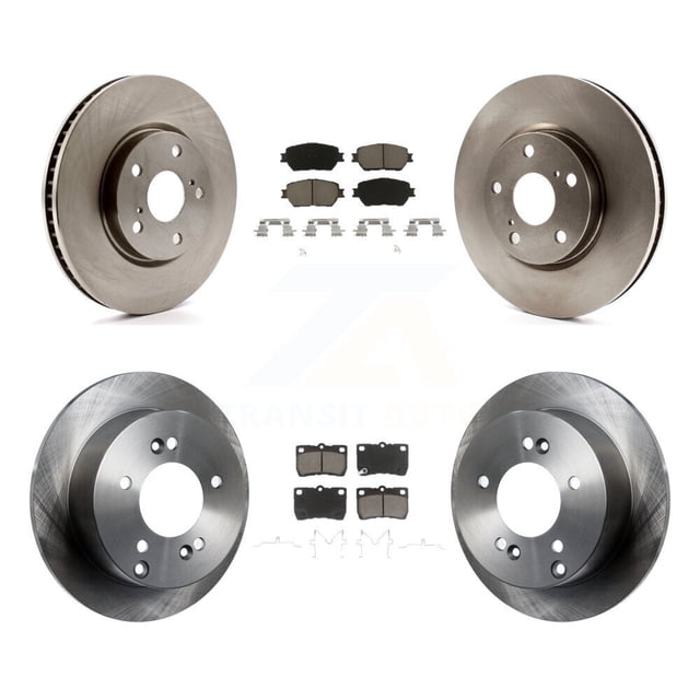 CMX Front Rear Disc Brake Rotors and Ceramic Pads Kit (6Pc) for Car Lexus IS250 Vehicles Built USA Market K8C-100016