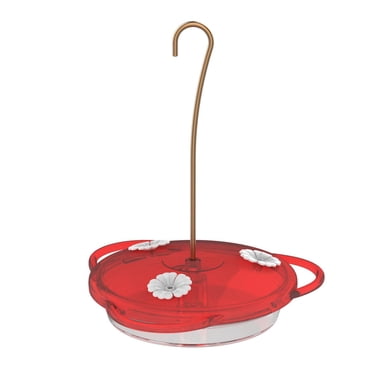More Birds 3-in-1 Hummingbird Feeder - Red Hanging Multi-Use Feeder with 6oz Nectar Capacity & Bee Guard
