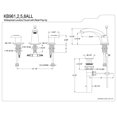 thumbnail image 2 of Kingston Brass GKB961ALL Robinet de Lavabo à Large Diffusion Magellan, Chrome Poli, 2 of 2