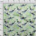 thumbnail image 3 of oneOone Polyester Lycra Light Green Fabric Whale Sewing Craft Projects Fabric Prints By Yard 56 Inch Wide, 3 of 5