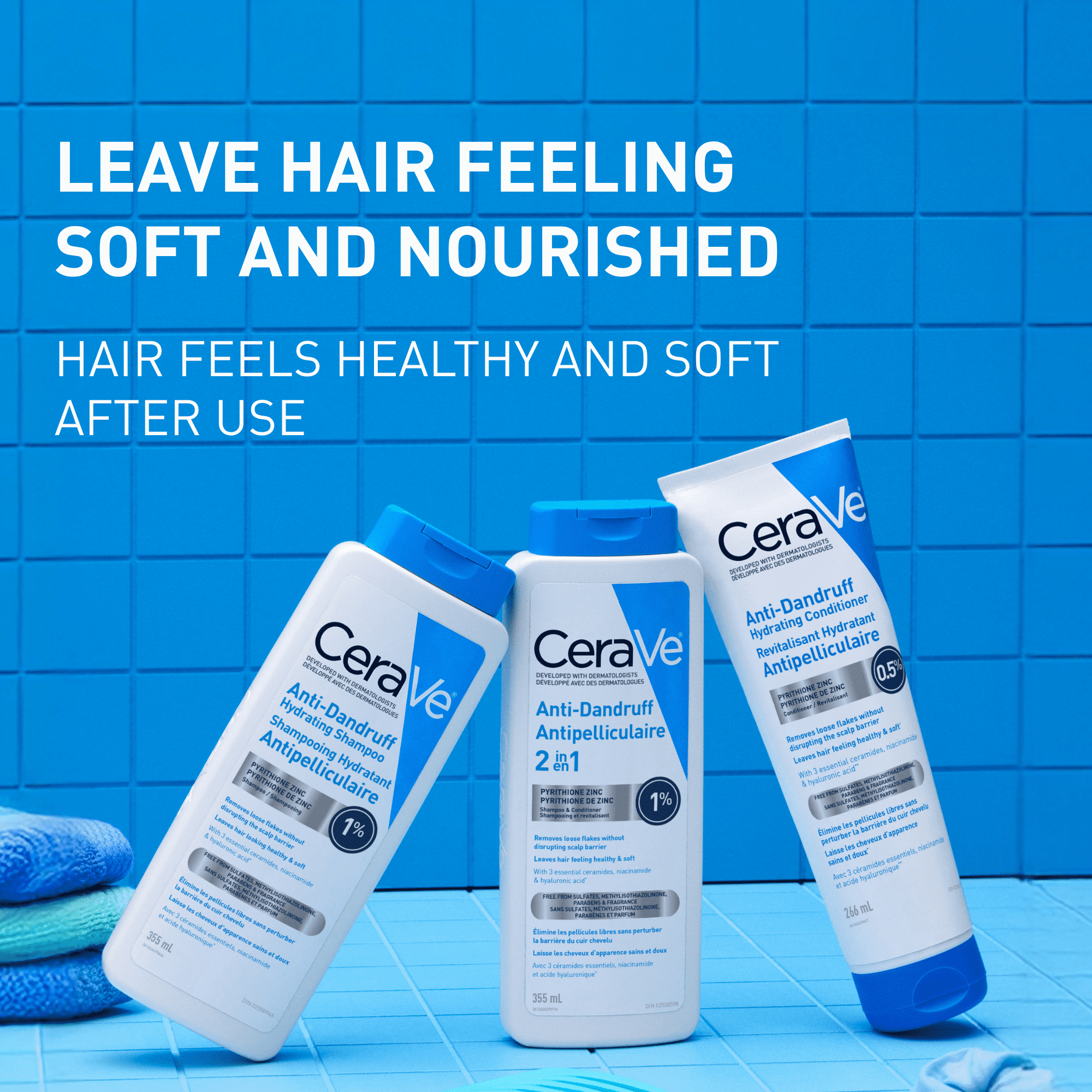 CeraVe Anti-Dandruff Hydrating Conditioner, Clinically Tested Conditioner with 0.5% Pyrithione Zinc, 266mL