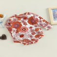thumbnail image 3 of Baby Girl Romper  Long Sleeve  Neck Cartoon Ghost / Santa / Flower Loose Button Romper, 3 of 8