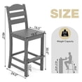 thumbnail image 3 of Costway Outdoor 4pcs HDPE Bar Stool Patio Tall Chair Backrest Footrest All Weather Navy, 3 of 8