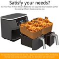 thumbnail image 4 of 2 Pack Air Fryer Silicone Pot with Handle Reusable Rectangular Baking Pan Double Basket Air Fryer Oven Microwave Liner(Red), 4 of 10