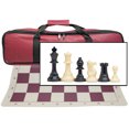 thumbnail image 1 of Complete Tournament Chess Set - Plastic Pieces - Roll-up Board - Canvas Bag, 1 of 5