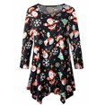 thumbnail image 5 of Charmo Womens Plus Size Top 3/4 Sleeve Flowy Tunic Dress Shirts Loose Fitting, 5 of 5