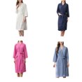 thumbnail image 3 of Women Water Absorption Bath Robe Solid Waffle Waffle Bathrobe Bathrobe Spa Home Dress Nightgown, 3 of 9