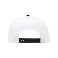 thumbnail image 2 of Cotton Twill Flat Bill 6 Panel Mid Profile Snapback Hat, Black/White, 2 of 2