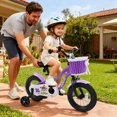 thumbnail image 4 of Costway Vélo pour Enfants 12 Pouces avec Roues Stabilisatrices, Panier, Freins à Main et à Rétropédalage, Selle Ajustable, 4 of 9