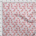 thumbnail image 4 of oneOone Popeline de Coton Rouge Tissu Floral Matériel de Couture Tissu Imprimé au Mètre 42 Pouces de Large, 4 of 5