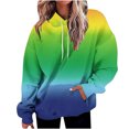 thumbnail image 1 of cfhntfmh Chandail à Capuchon pour Femmes Mode Automne 2024 Chandail en Molleton Dégradé Décontracté Manches Longues Chandail Oversize avec Poche, 1 of 4